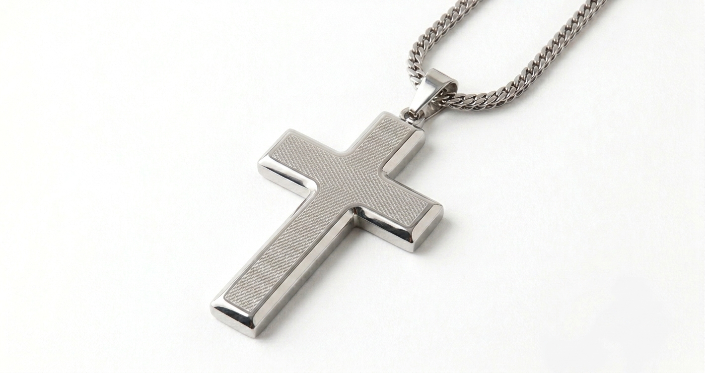 BC Silver Cross Necklace